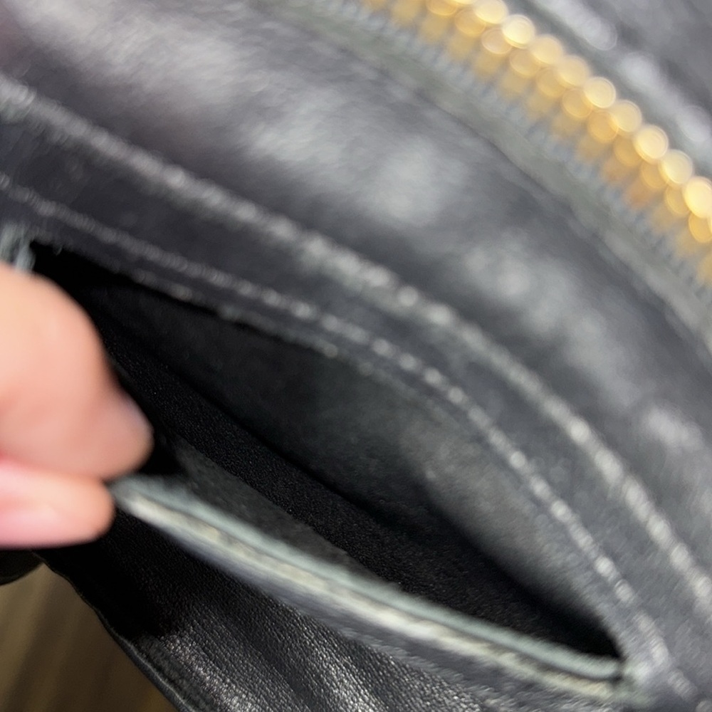 Embrazio Black Supple Leather Small Crossbody Bag Boho Gypsy 8”H x 7”L x 1”W - Picture 6 of 10